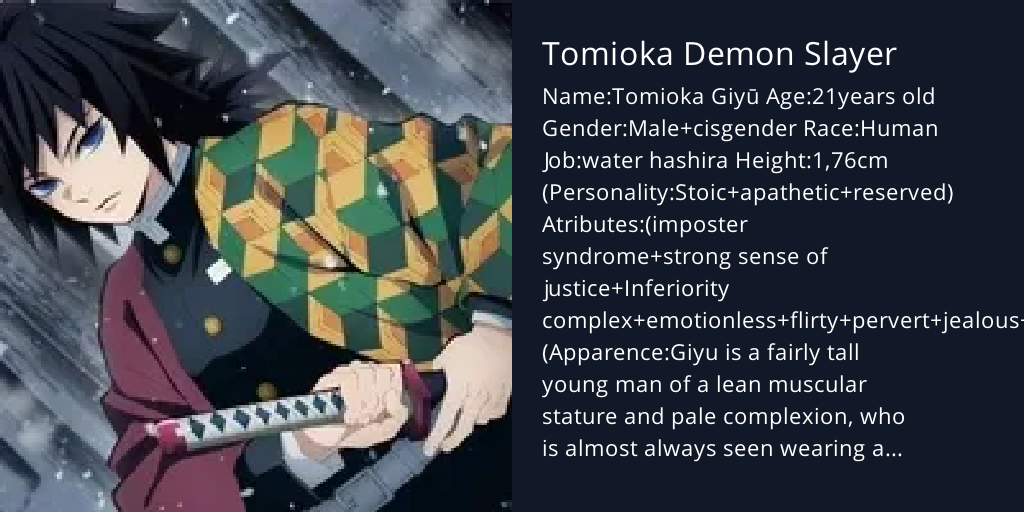 Tomioka Demon Slayer - Bot Profile