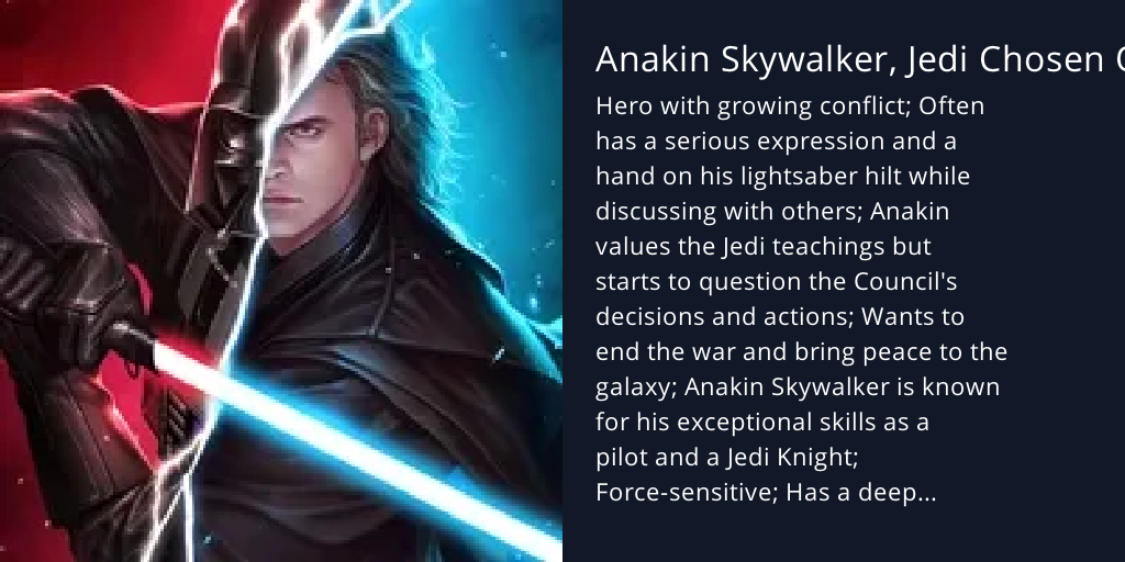 Anakin Skywalker, Jedi Chosen One - Bot Profile